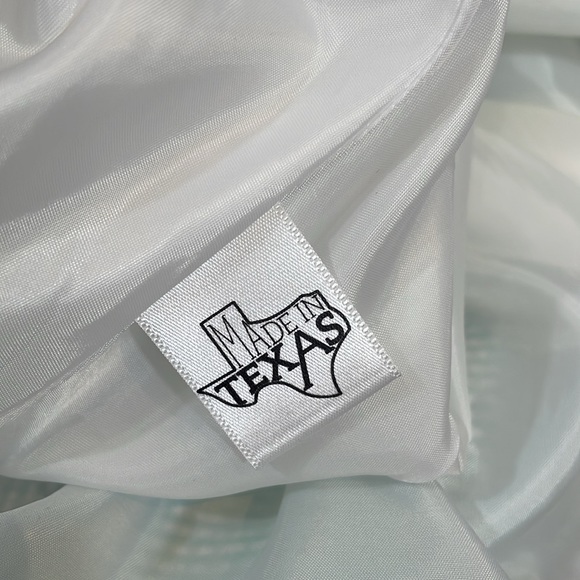 Lauren James Seersucker Dress Aqua Size S Deep V Back Delicate - Picture 9 of 14